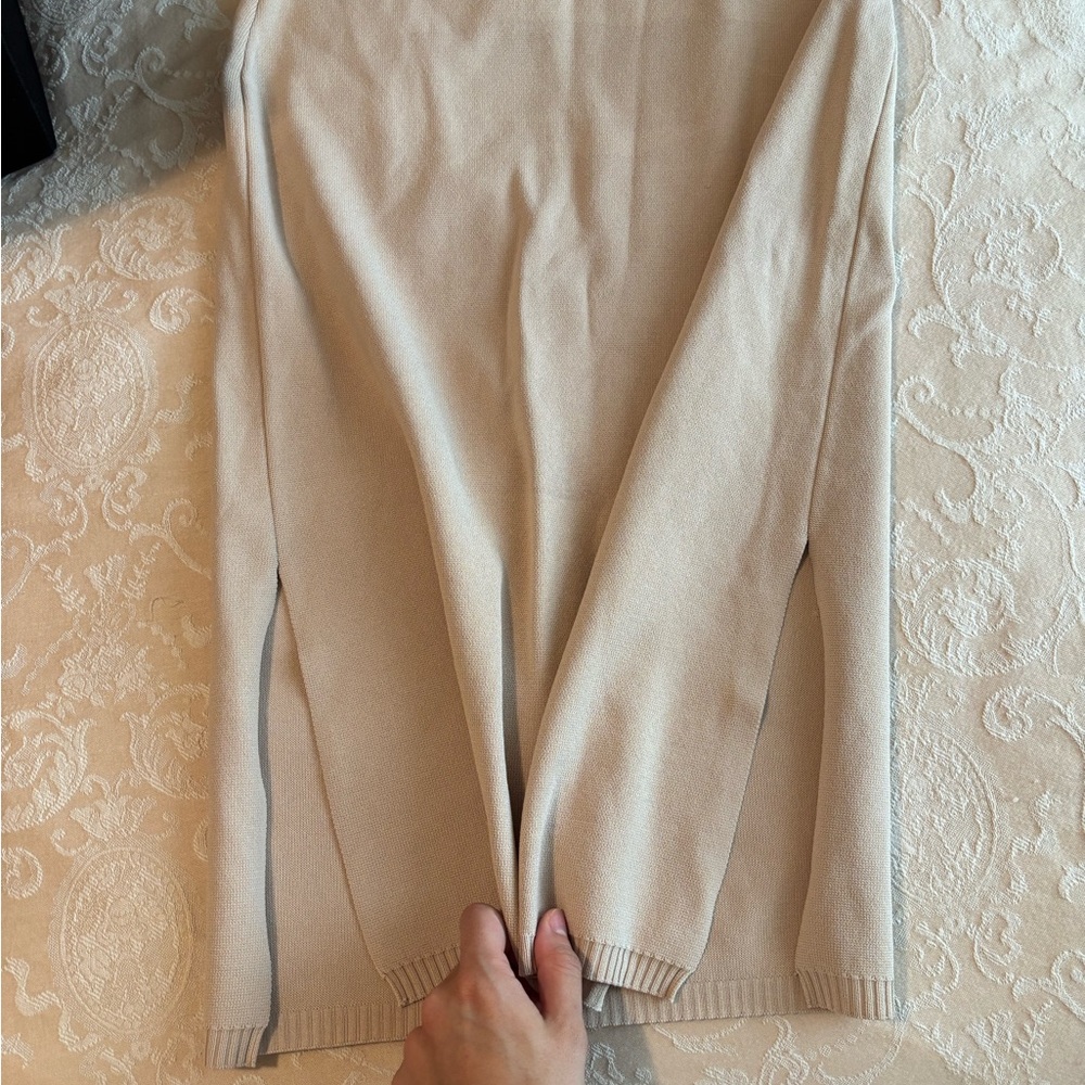 Beige Slit Leg Midi Skirt - Picture 6 of 7